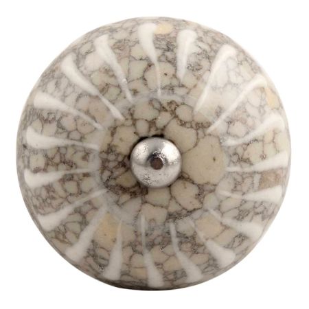 White Wheel Crackle Ceramic Wine Stopper